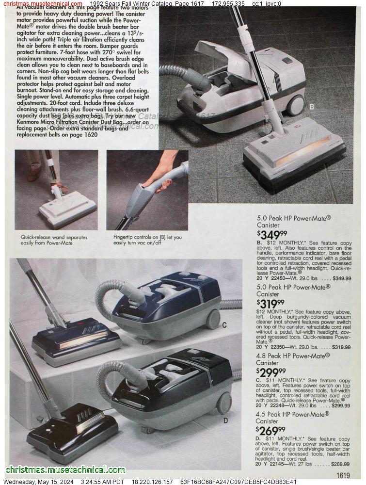 1992 Sears Fall Winter Catalog, Page 1617