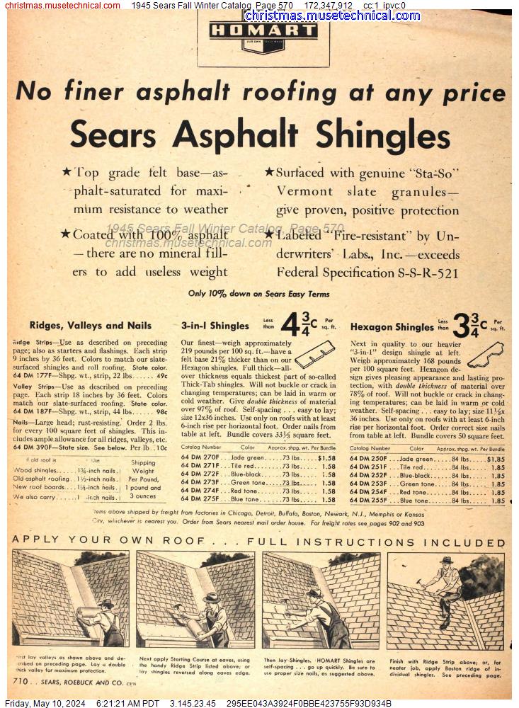 1945 Sears Fall Winter Catalog, Page 570