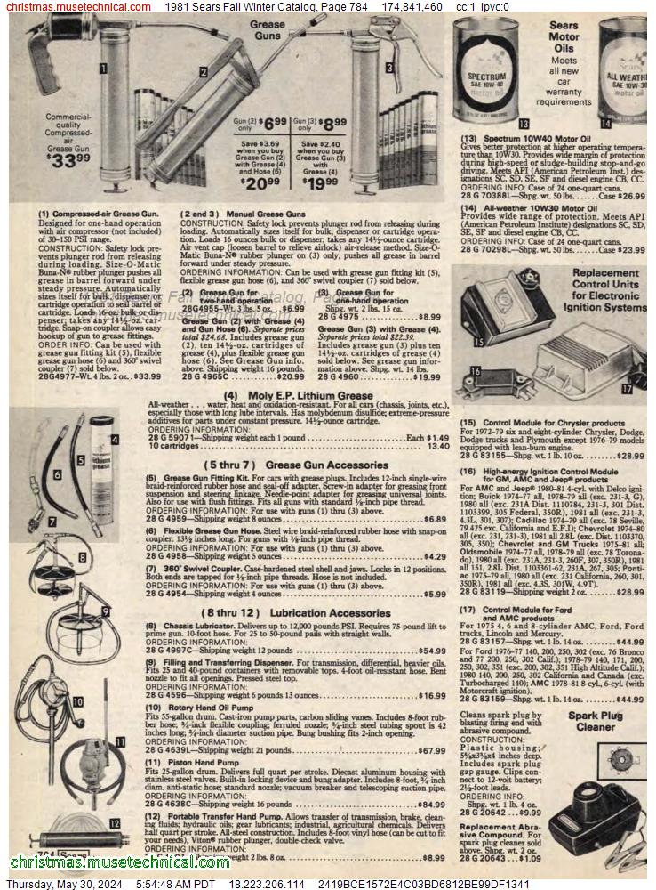 1981 Sears Fall Winter Catalog, Page 784