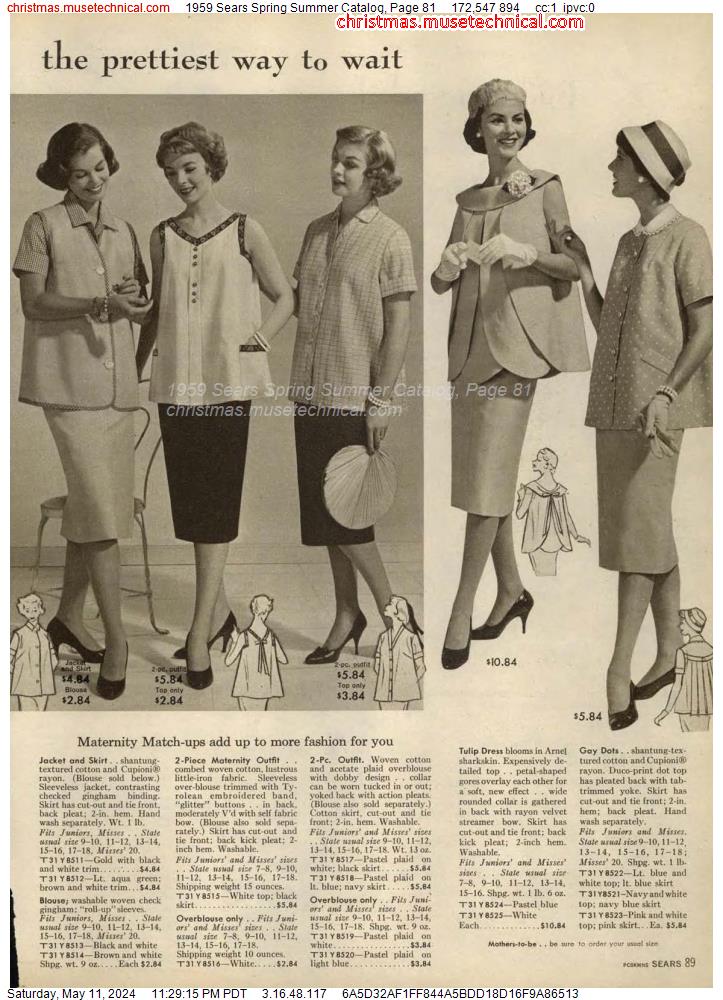 1959 Sears Spring Summer Catalog, Page 81