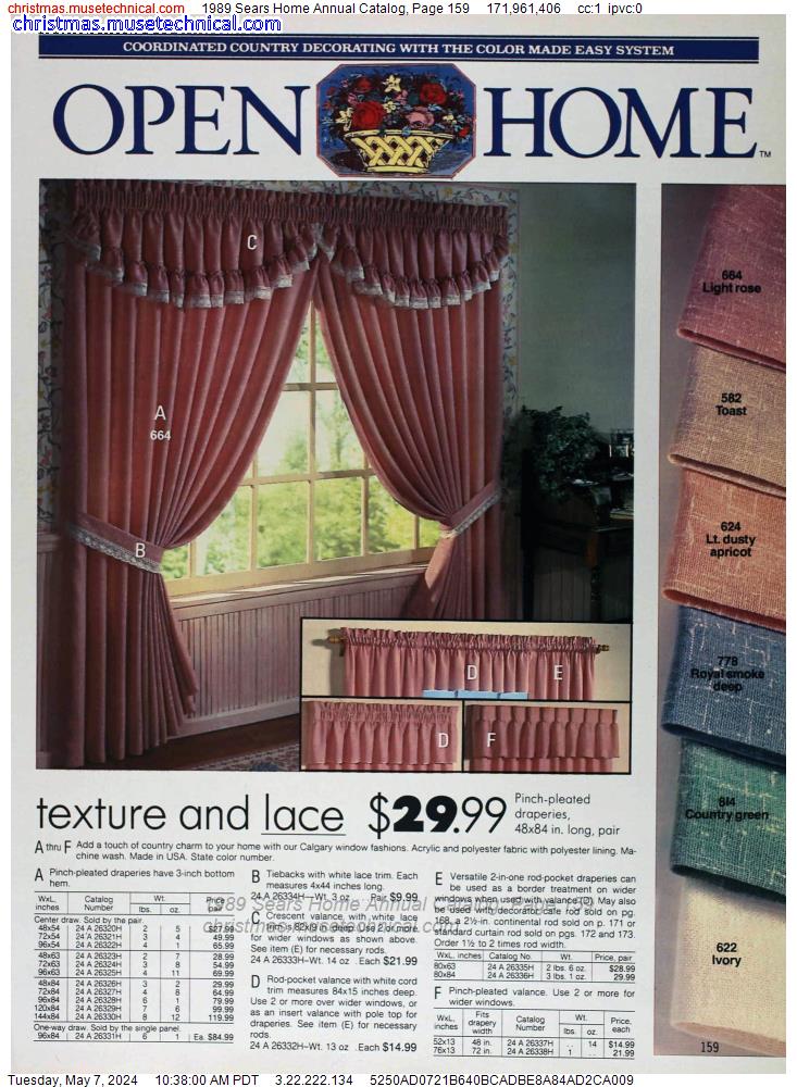 1989 Sears Home Annual Catalog, Page 159