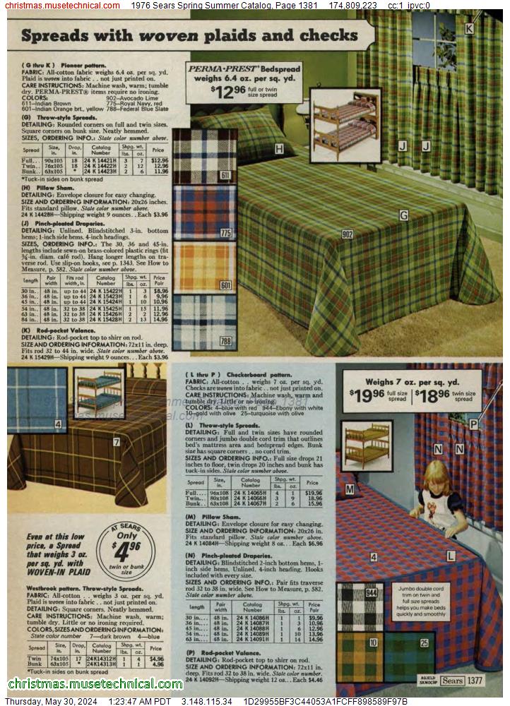 1976 Sears Spring Summer Catalog, Page 1381