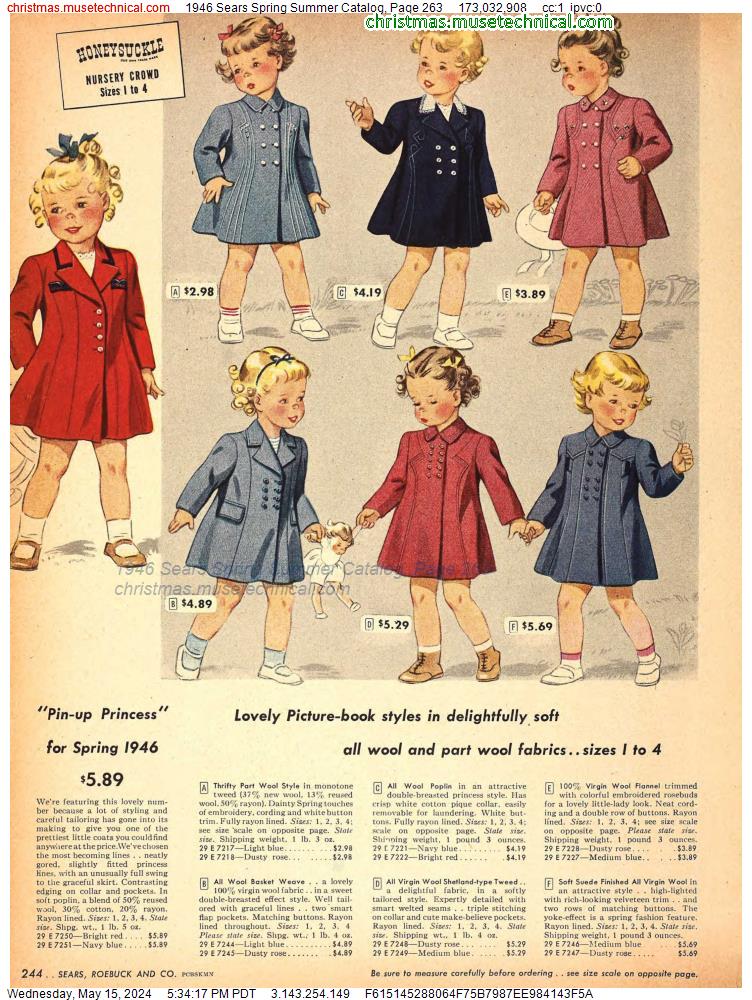 1946 Sears Spring Summer Catalog, Page 263