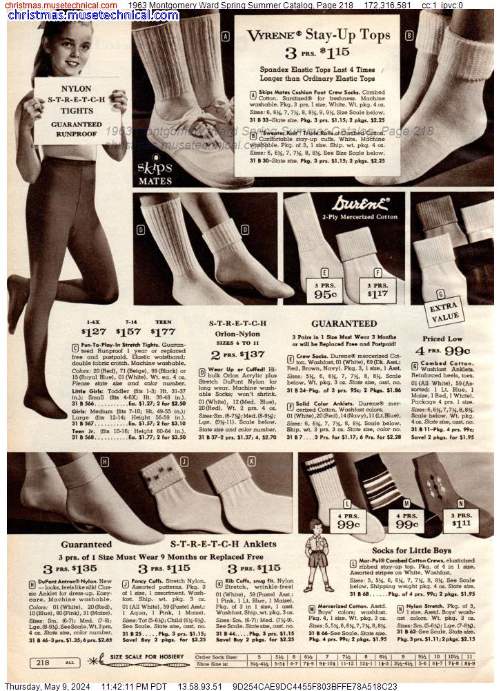 1963 Montgomery Ward Spring Summer Catalog, Page 218