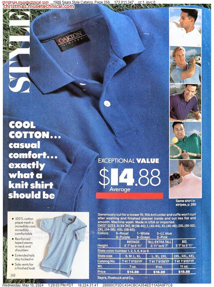 1989 Sears Style Catalog, Page 358