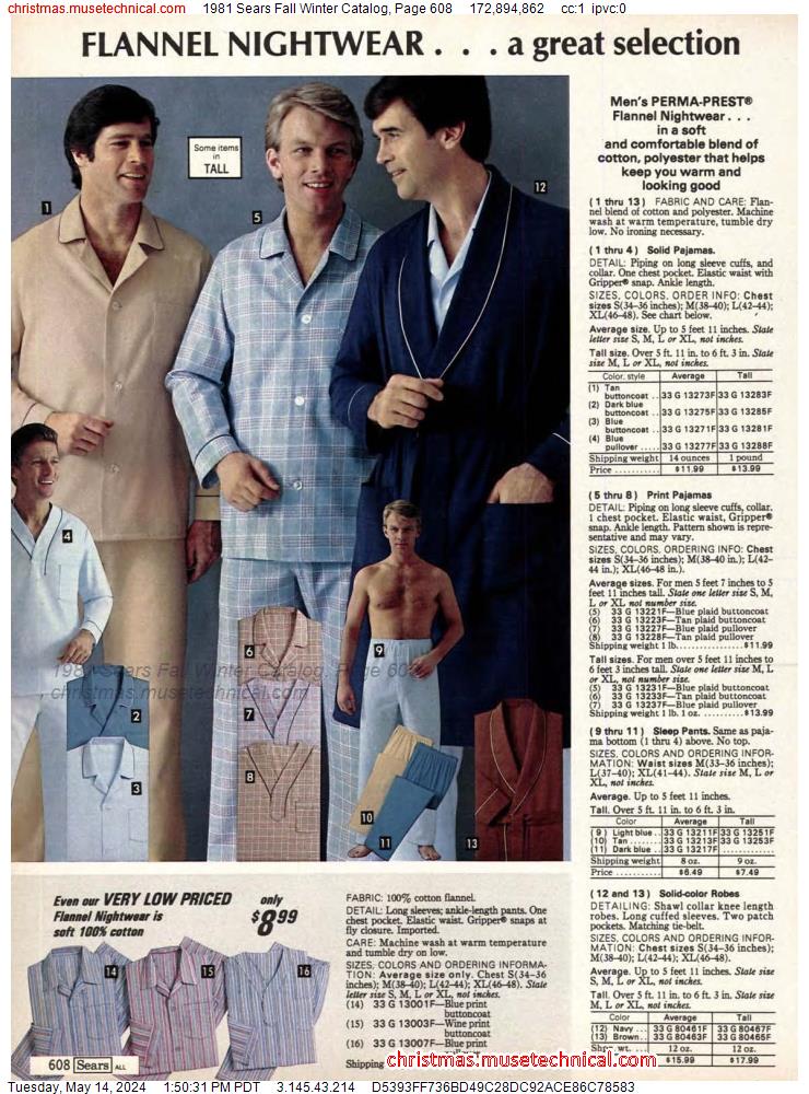 1981 Sears Fall Winter Catalog, Page 608