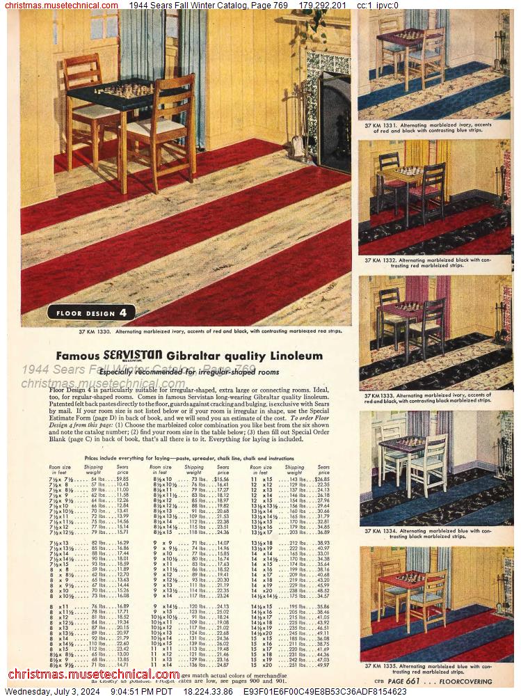 1944 Sears Fall Winter Catalog, Page 769