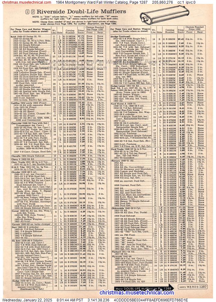 1964 Montgomery Ward Fall Winter Catalog, Page 1287