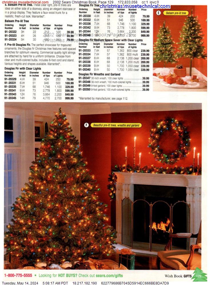 2002 Sears Christmas Book, Page 129