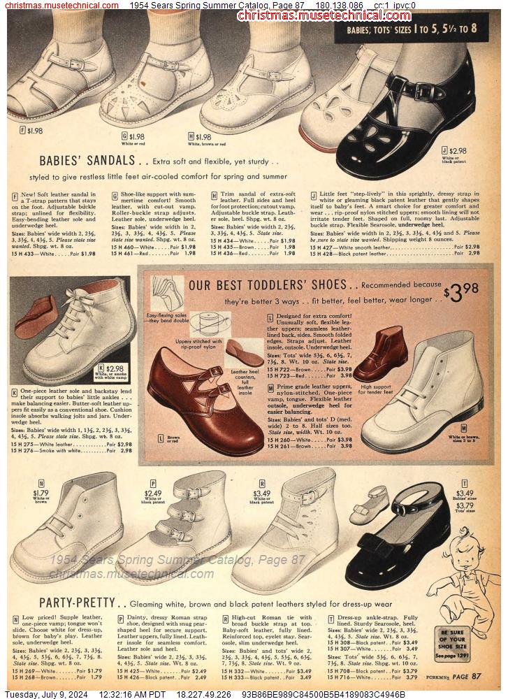 1954 Sears Spring Summer Catalog, Page 87