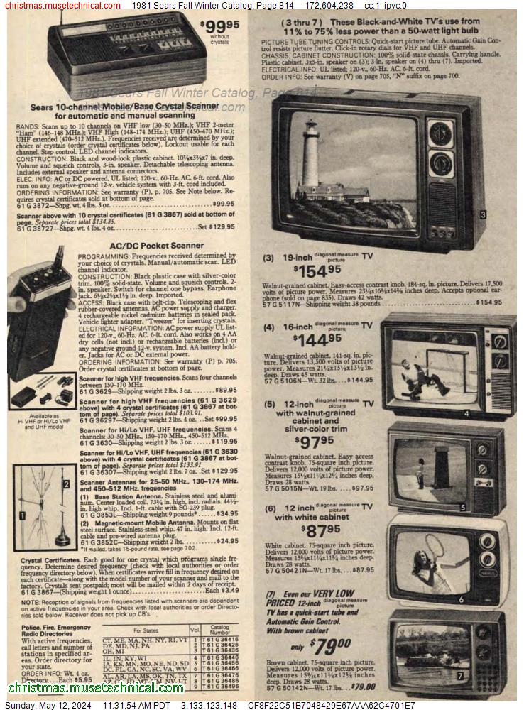 1981 Sears Fall Winter Catalog, Page 814