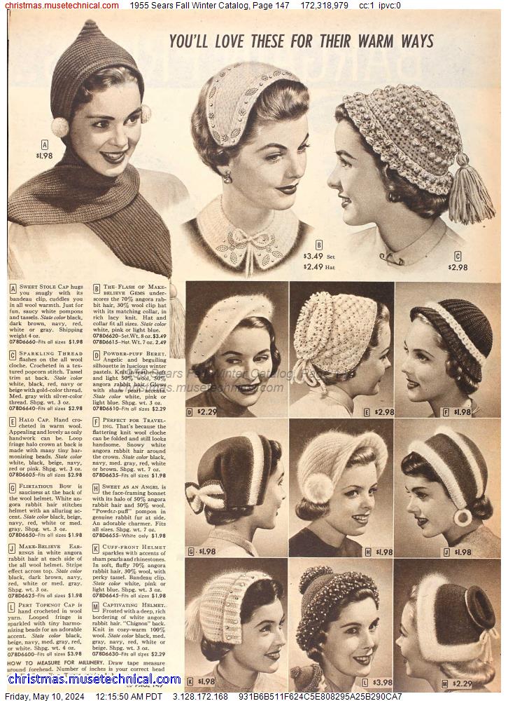 1955 Sears Fall Winter Catalog, Page 147