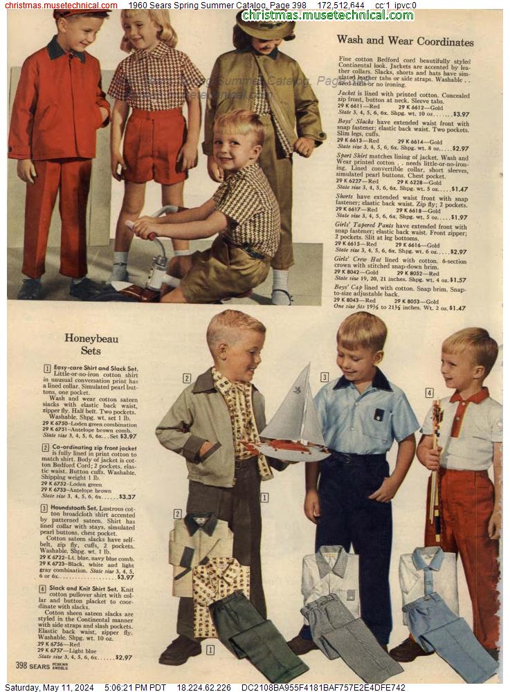 1960 Sears Spring Summer Catalog, Page 398