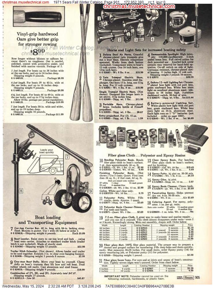 1971 Sears Fall Winter Catalog, Page 901