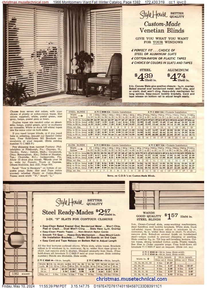 1966 Montgomery Ward Fall Winter Catalog, Page 1382