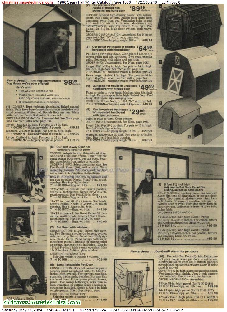 1980 Sears Fall Winter Catalog, Page 1080