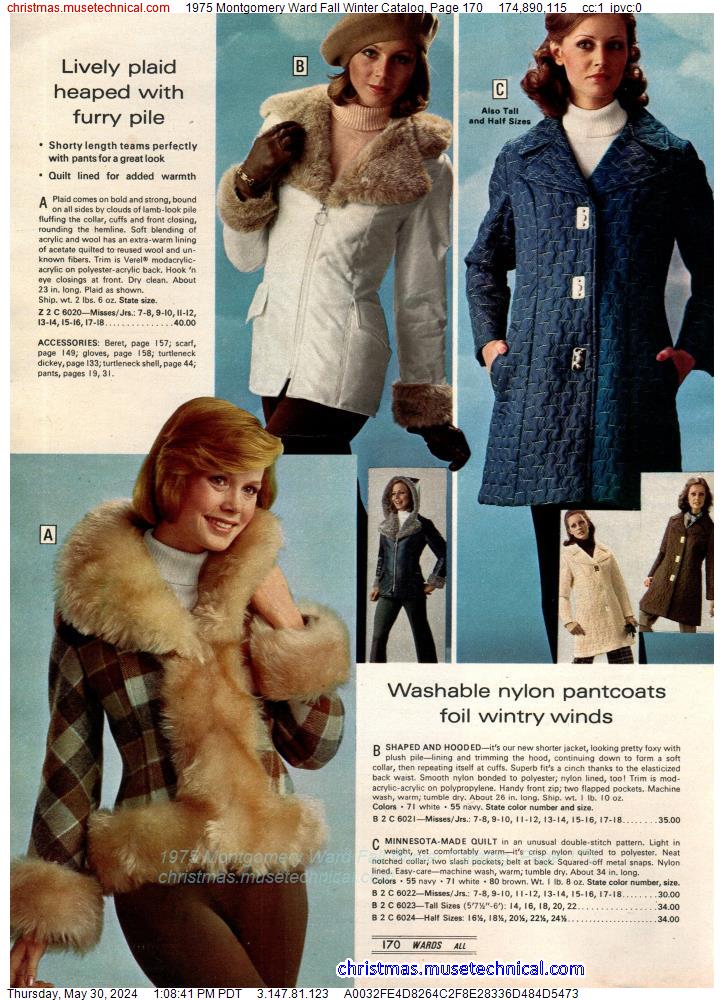 1975 Montgomery Ward Fall Winter Catalog, Page 170