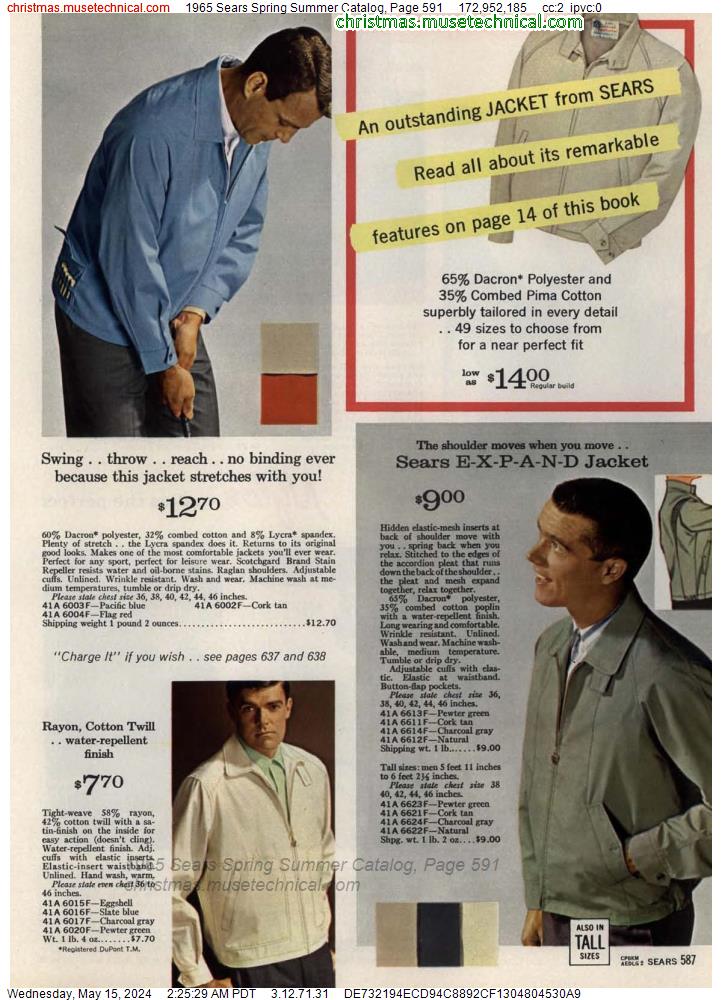 1965 Sears Spring Summer Catalog, Page 591
