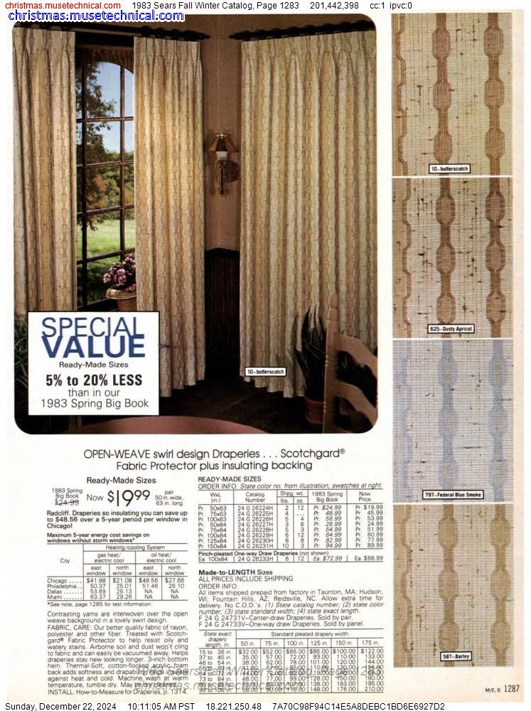 1983 Sears Fall Winter Catalog, Page 1283