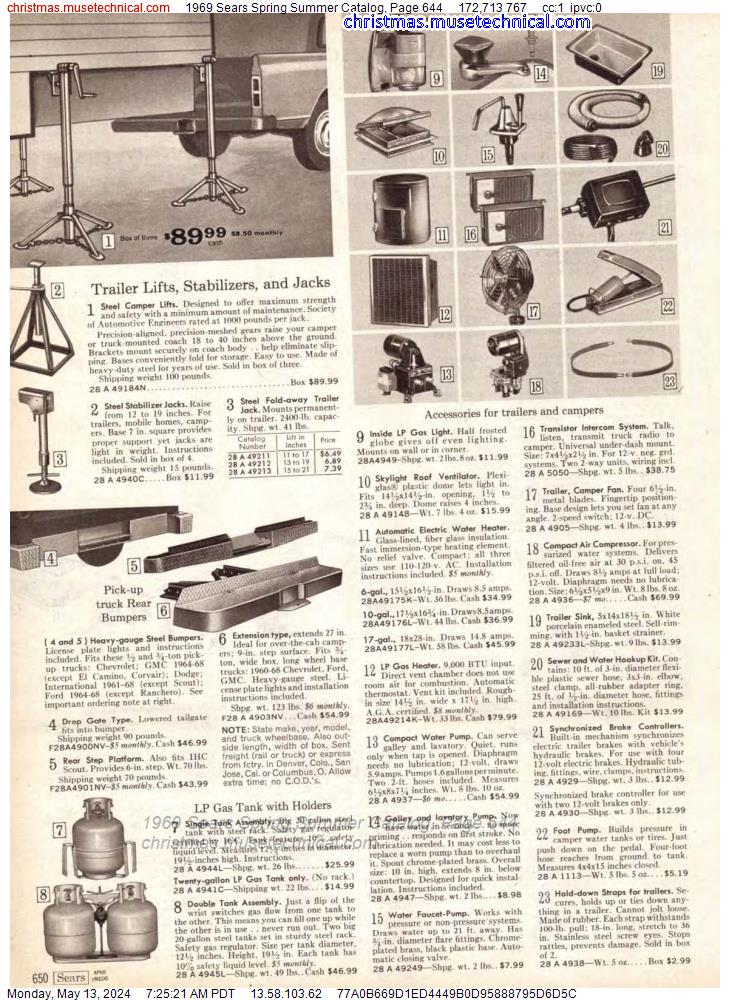 1969 Sears Spring Summer Catalog, Page 644