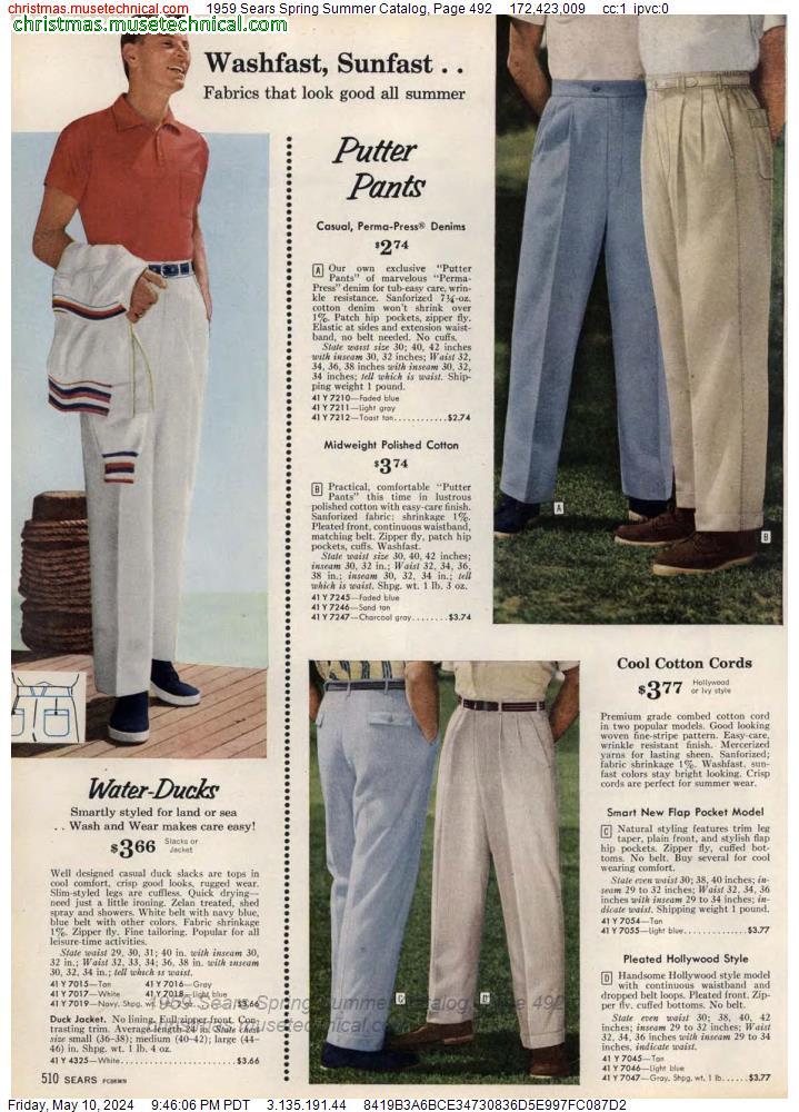 1959 Sears Spring Summer Catalog, Page 492