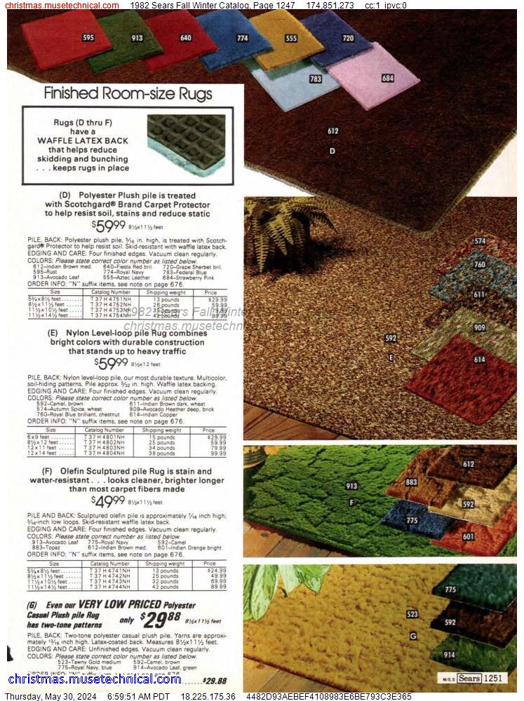 1982 Sears Fall Winter Catalog, Page 1247