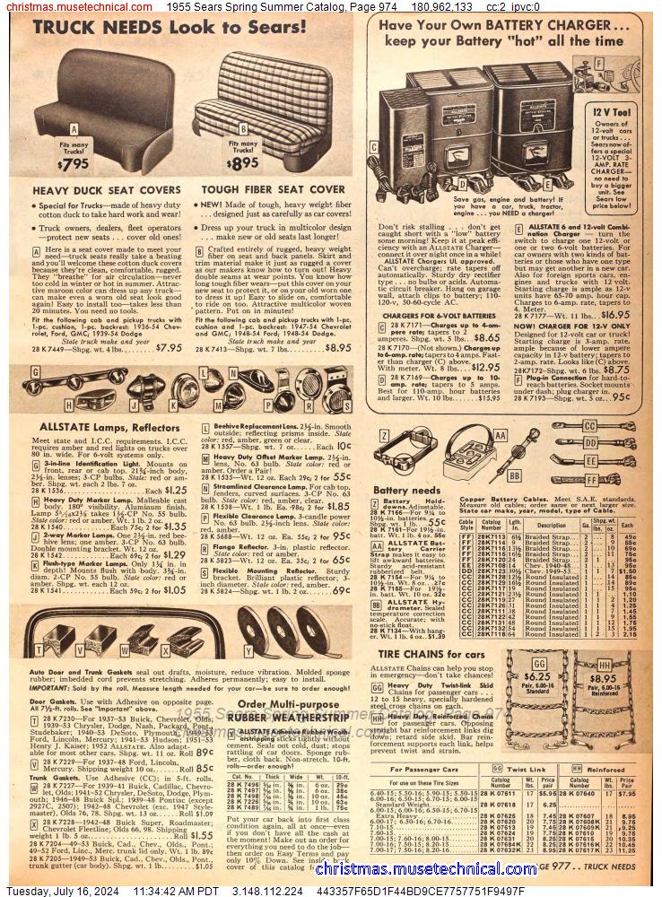 1955 Sears Spring Summer Catalog, Page 974