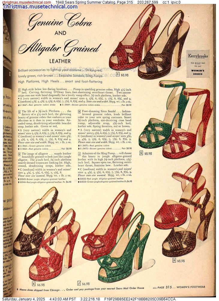 1948 Sears Spring Summer Catalog, Page 315