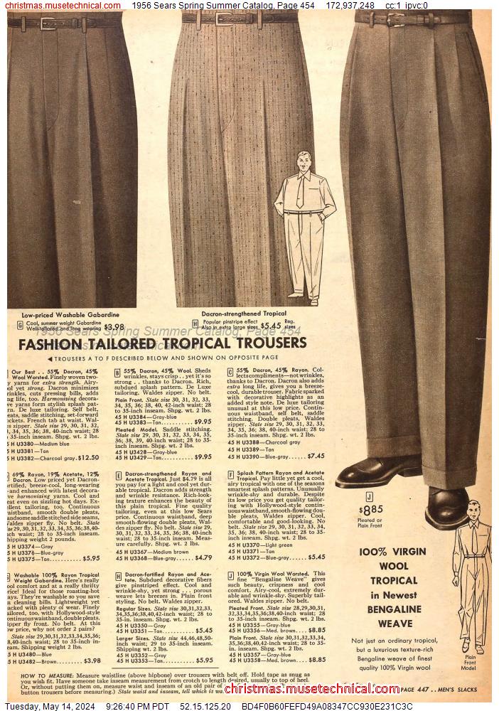 1956 Sears Spring Summer Catalog, Page 454