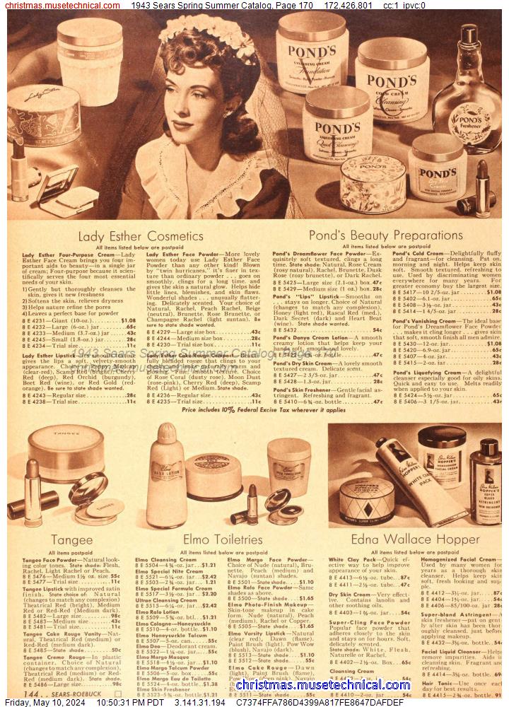 1943 Sears Spring Summer Catalog, Page 170
