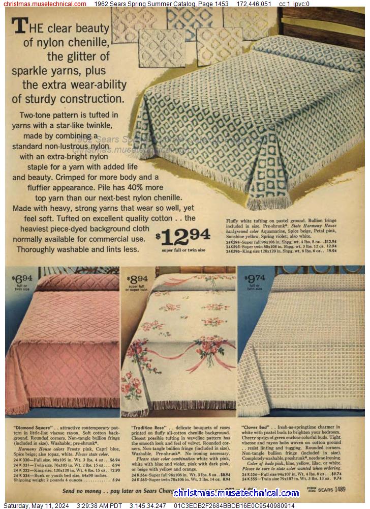 1962 Sears Spring Summer Catalog, Page 1453