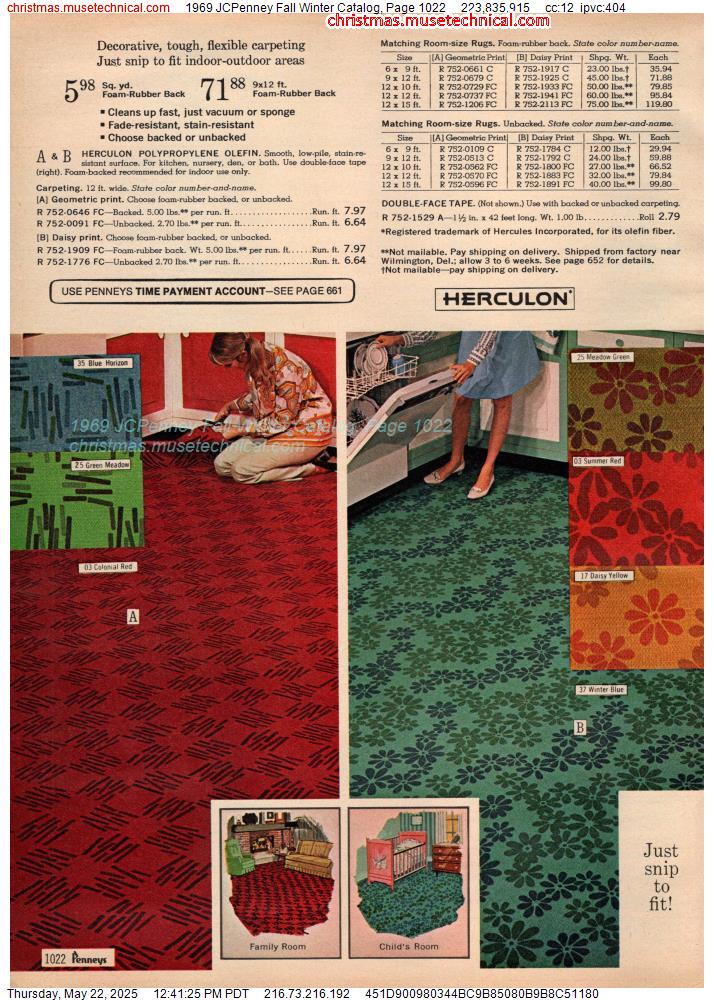1969 JCPenney Fall Winter Catalog, Page 1022