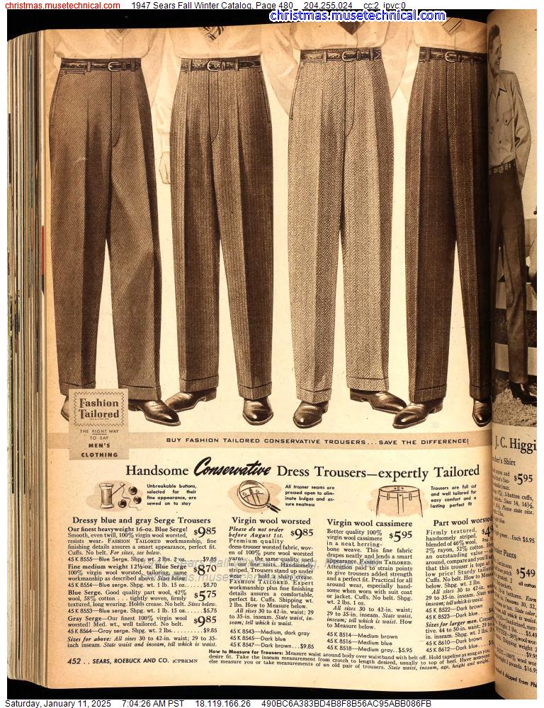 1947 Sears Fall Winter Catalog, Page 480