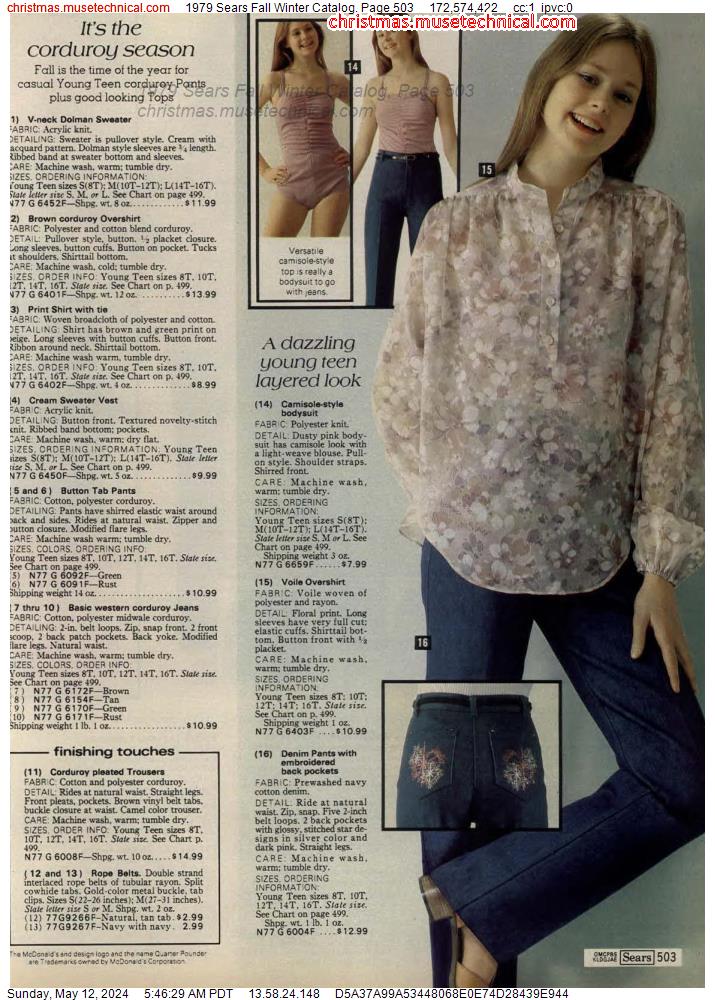 1979 Sears Fall Winter Catalog, Page 503