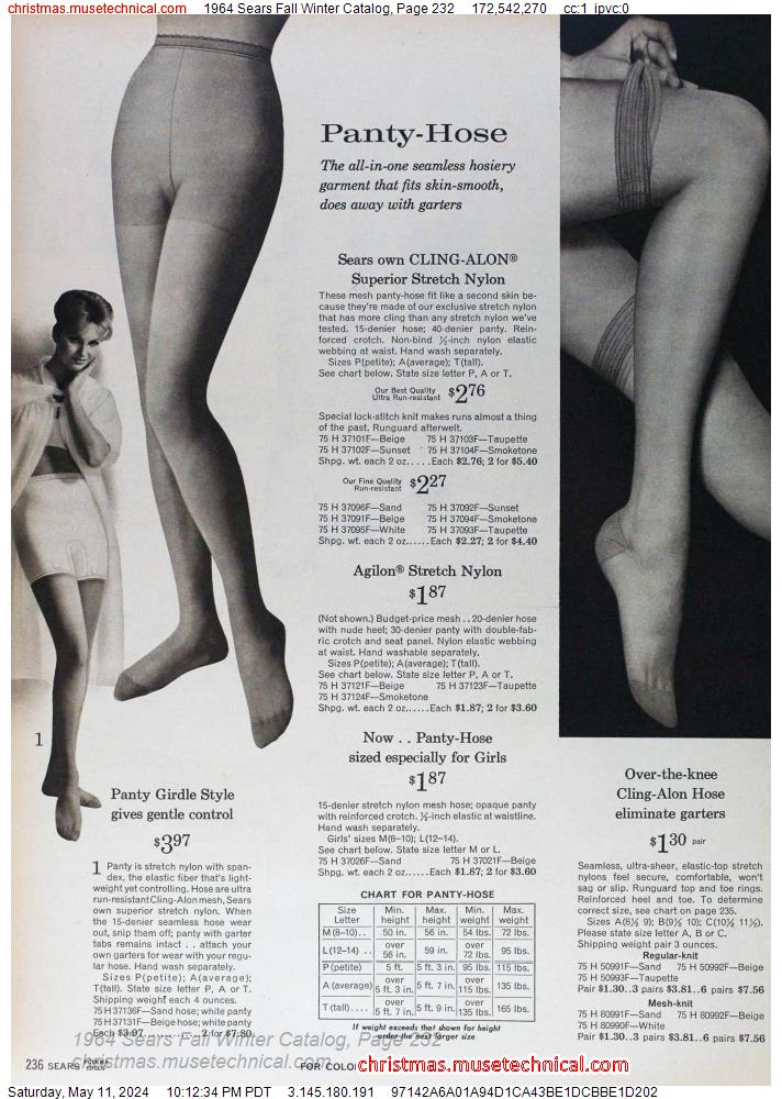 1964 Sears Fall Winter Catalog, Page 232