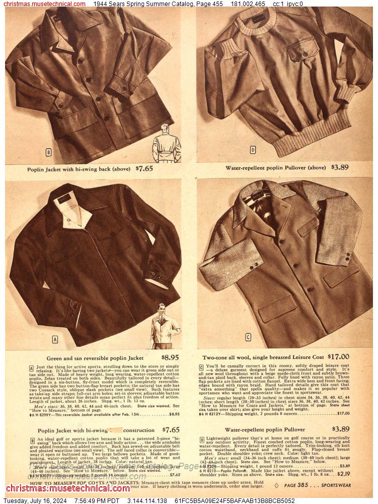 1944 Sears Spring Summer Catalog, Page 455