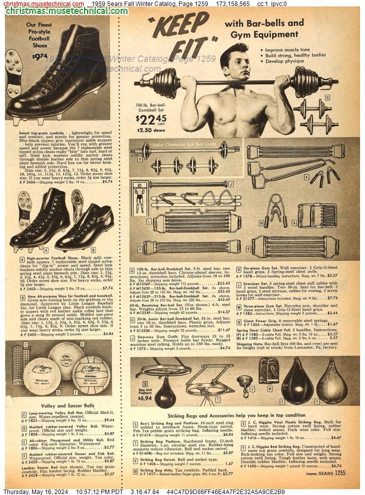 1959 Sears Fall Winter Catalog, Page 1259