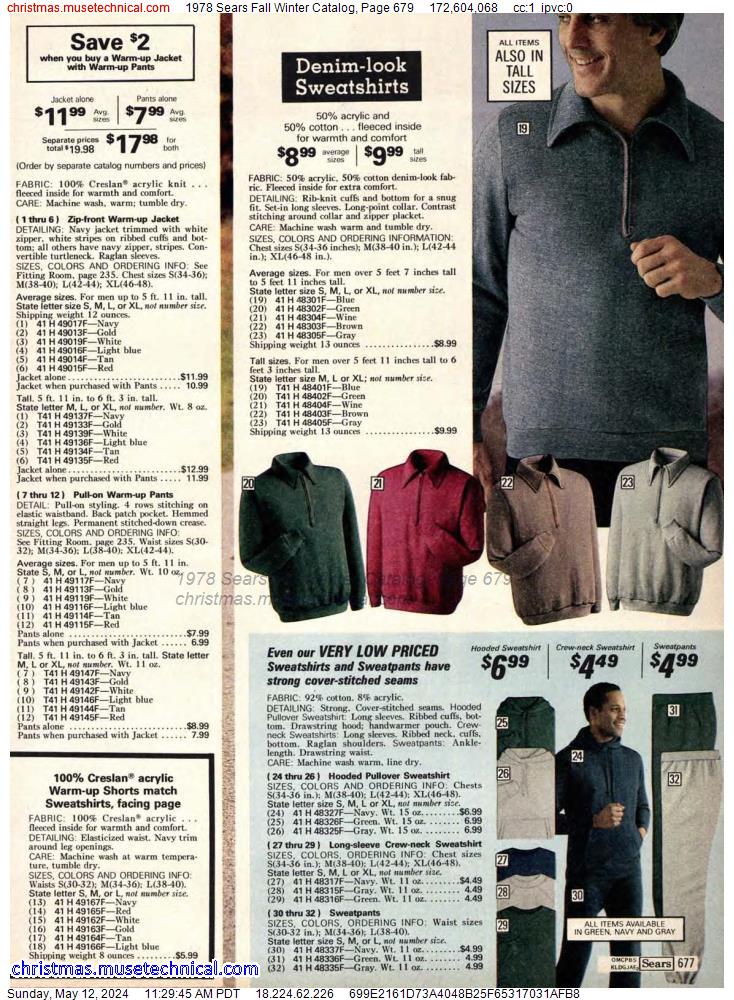 1978 Sears Fall Winter Catalog, Page 679