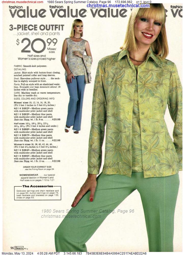 1980 Sears Spring Summer Catalog, Page 96