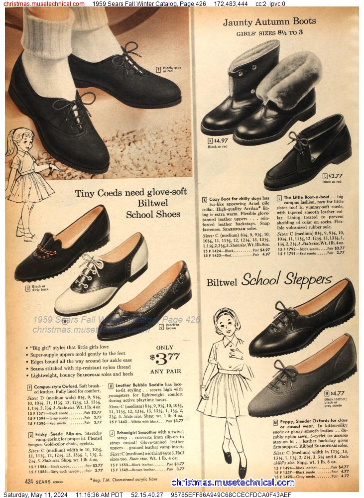 1959 Sears Fall Winter Catalog, Page 426