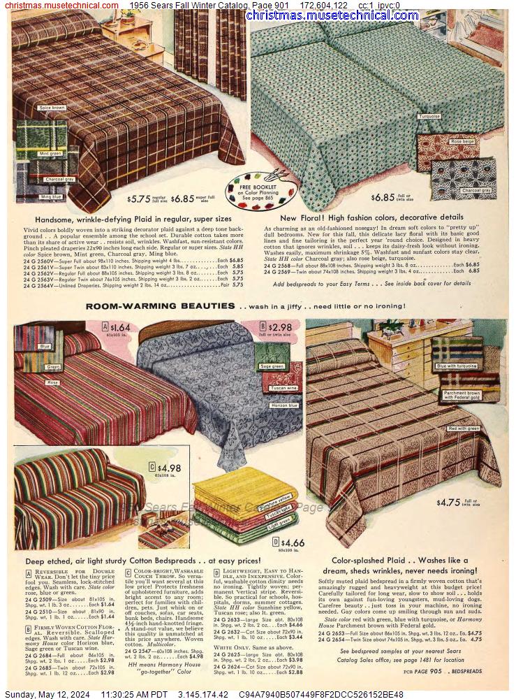 1956 Sears Fall Winter Catalog, Page 901