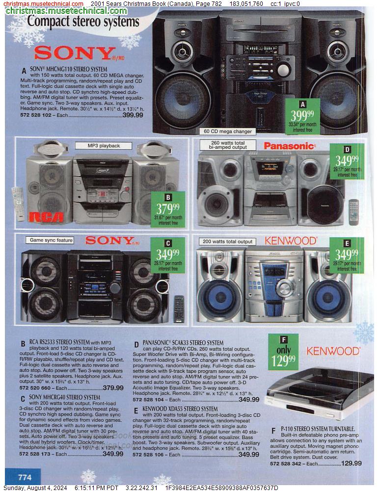 2001 Sears Christmas Book (Canada), Page 782
