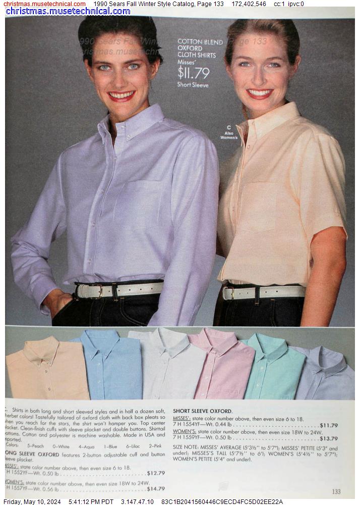 1990 Sears Fall Winter Style Catalog, Page 133