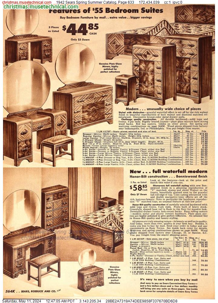 1942 Sears Spring Summer Catalog, Page 633