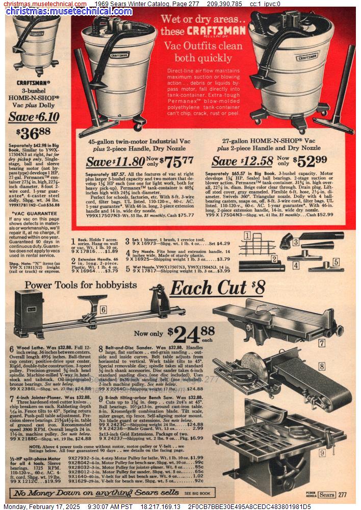 1969 Sears Winter Catalog, Page 277