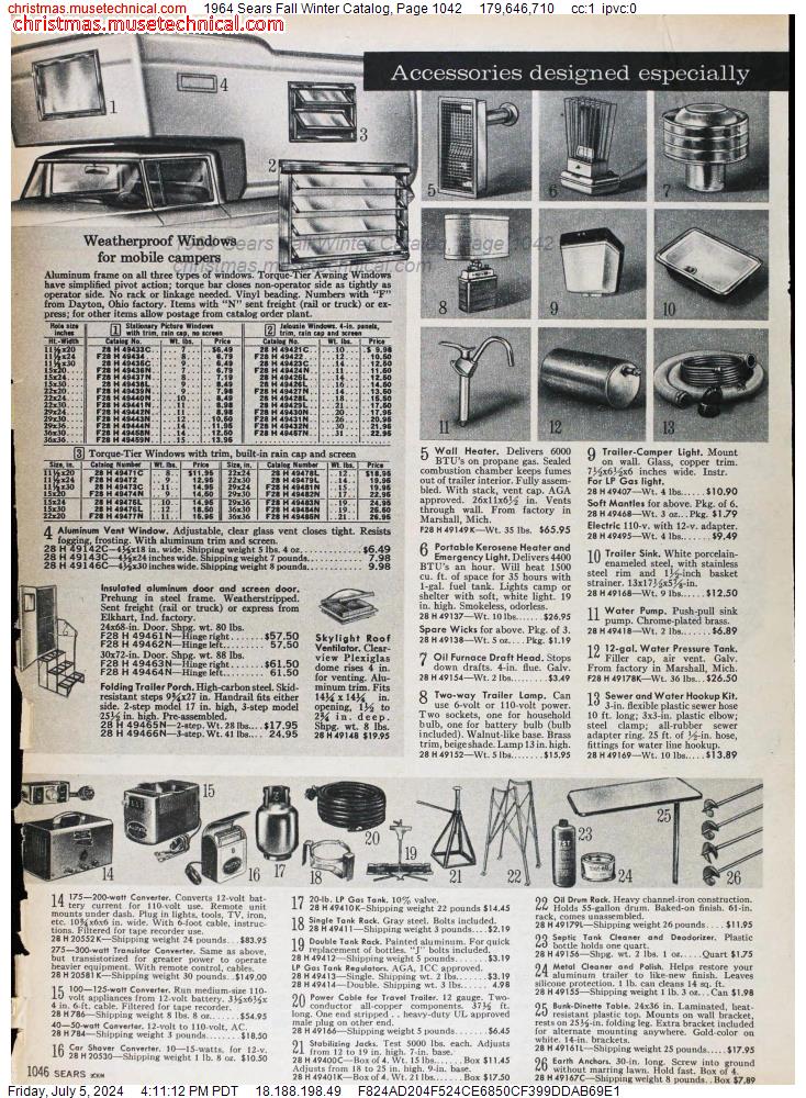1964 Sears Fall Winter Catalog, Page 1042