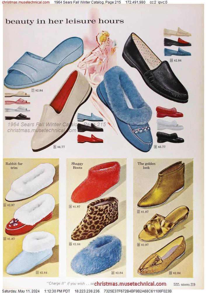 1964 Sears Fall Winter Catalog, Page 215