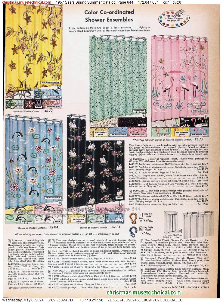 1957 Sears Spring Summer Catalog, Page 644