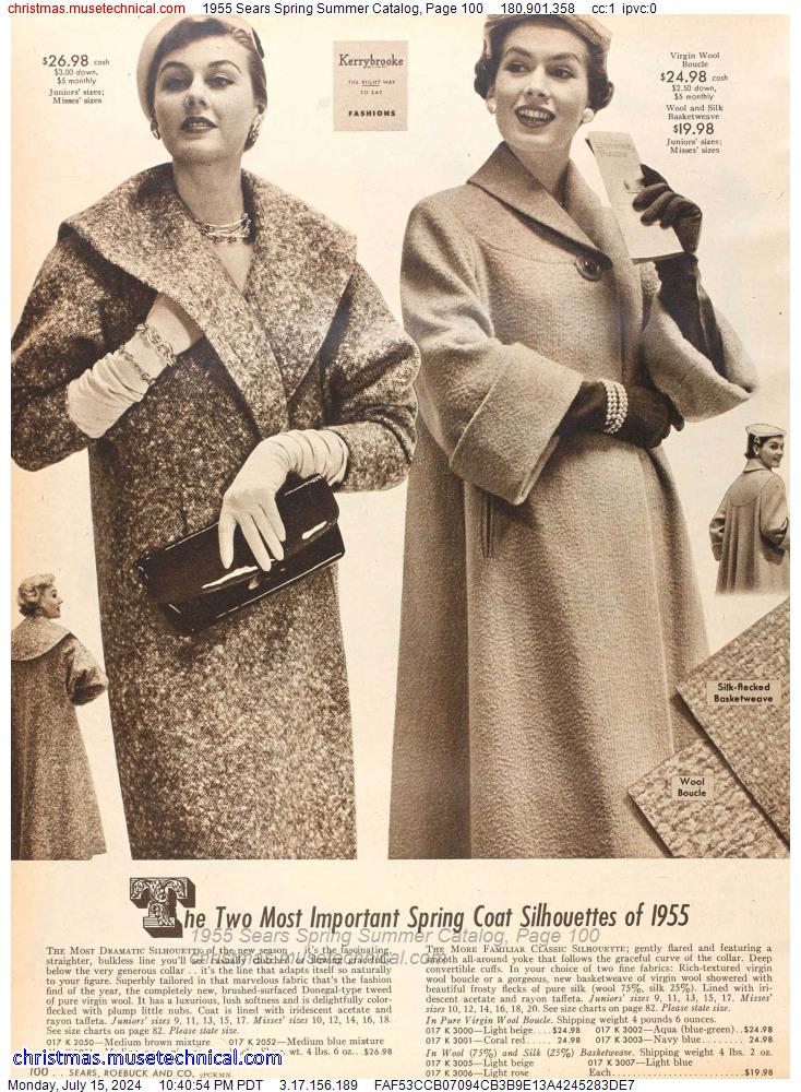 1955 Sears Spring Summer Catalog, Page 100