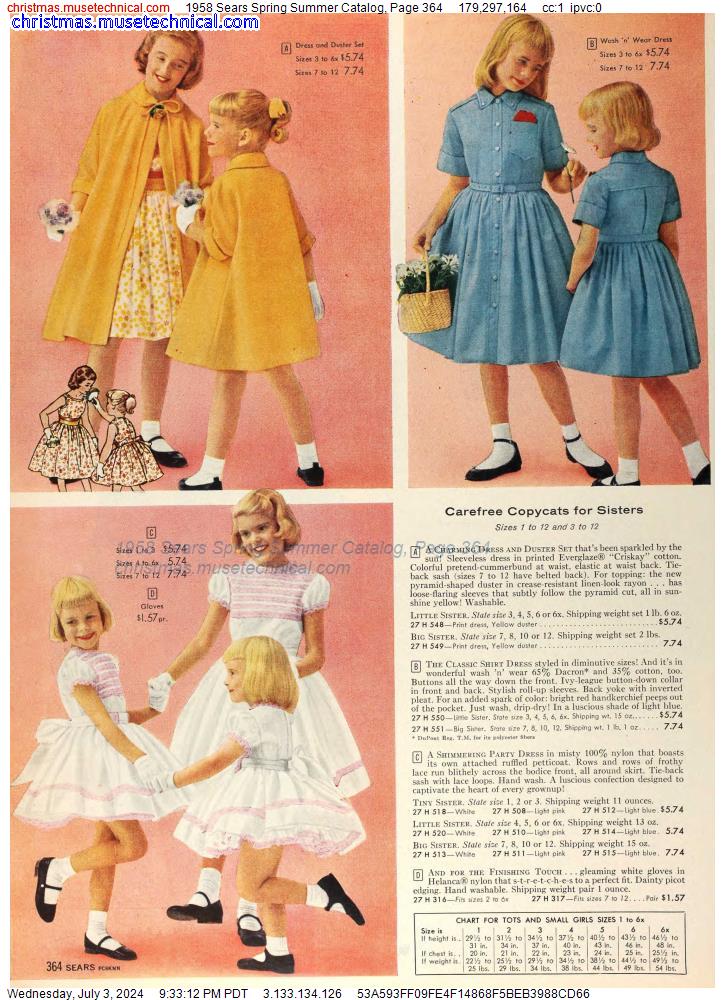 1958 Sears Spring Summer Catalog, Page 364